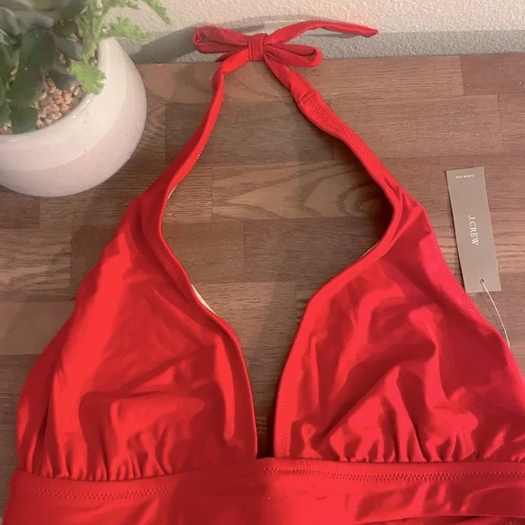 NEW…J. Crew Halter Tie-Back Bikini Top - Picture 3 of 3
